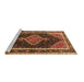 Sideview of Machine Washable Persian Brown Traditional Rug, wshtr1358brn