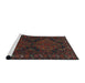 Sideview of Machine Washable Traditional Dark Brown Rug, wshtr1359