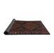 Sideview of Traditional Dark Brown Persian Rug, tr1359