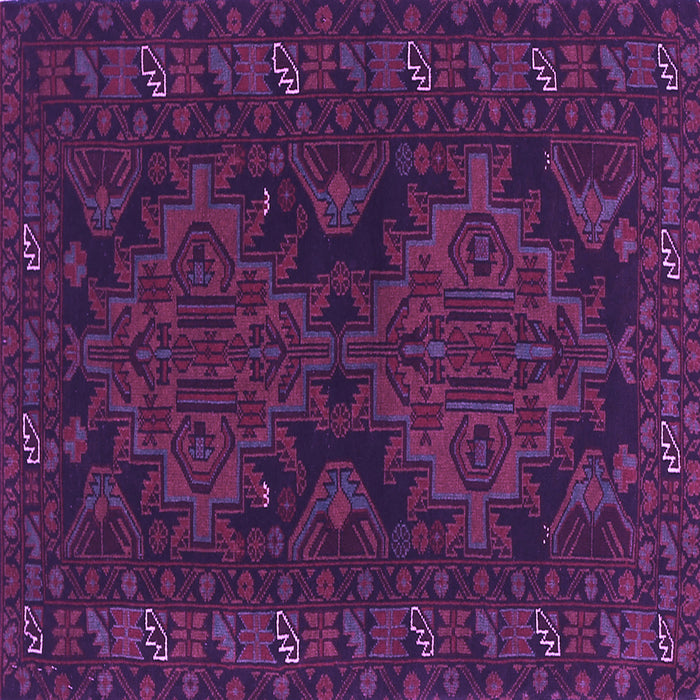Square Machine Washable Persian Purple Traditional Area Rugs, wshtr1359pur