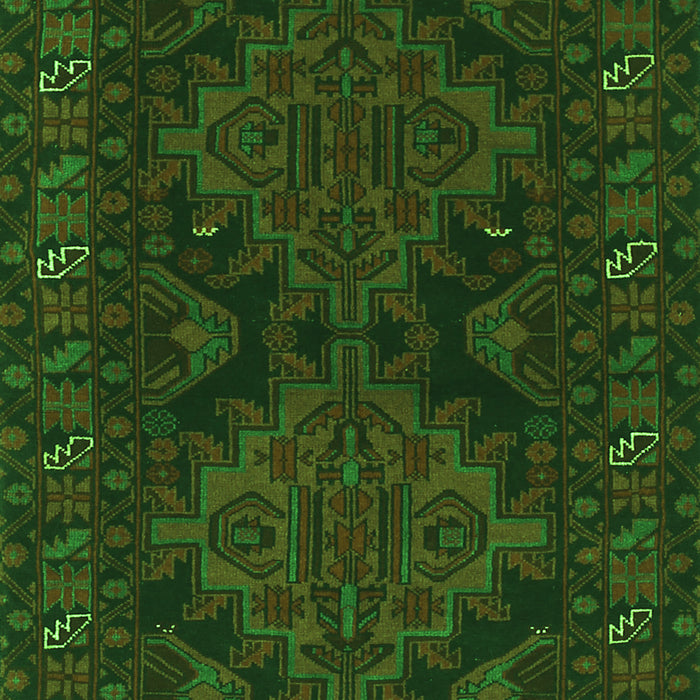 Serging Thickness of Machine Washable Persian Green Traditional Area Rugs, wshtr1359grn