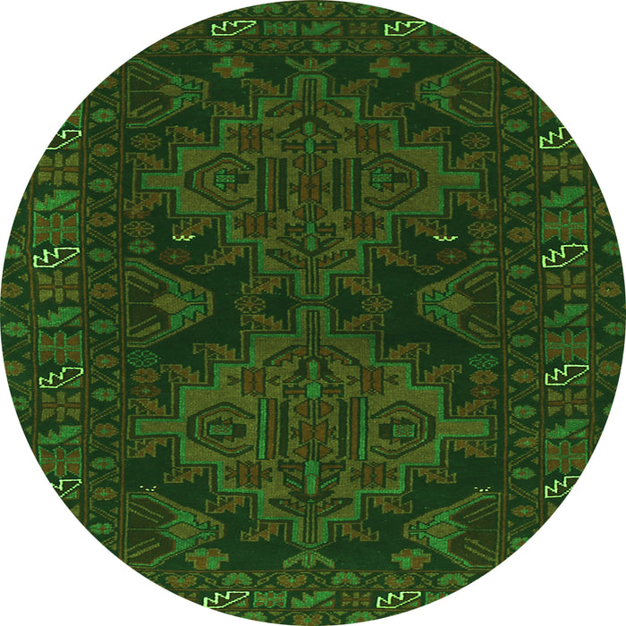 Machine Washable Persian Green Traditional Area Rugs, wshtr1359grn