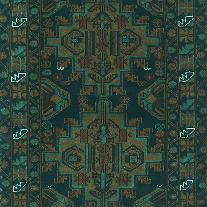 Machine Washable Persian Turquoise Traditional Area Rugs, wshtr1359turq