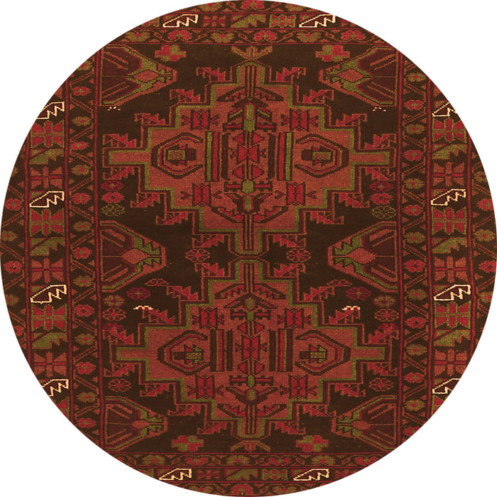 Square Persian Orange Traditional Rug, tr1359org