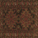 Square Persian Brown Traditional Rug, tr1359brn