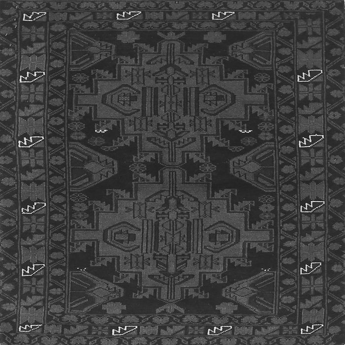 Round Machine Washable Persian Gray Traditional Rug, wshtr1359gry