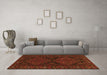 Machine Washable Persian Orange Traditional Area Rugs in a Living Room, wshtr1359org