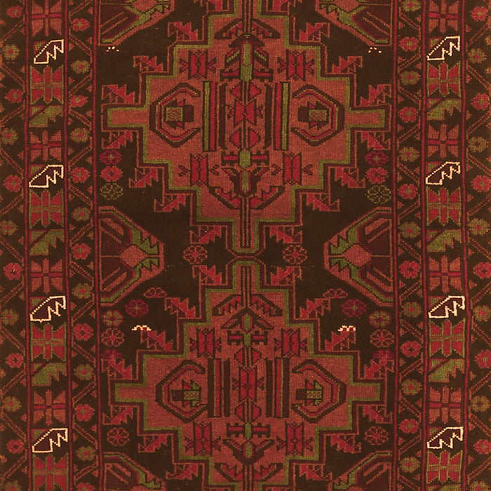 Serging Thickness of Machine Washable Persian Orange Traditional Area Rugs, wshtr1359org