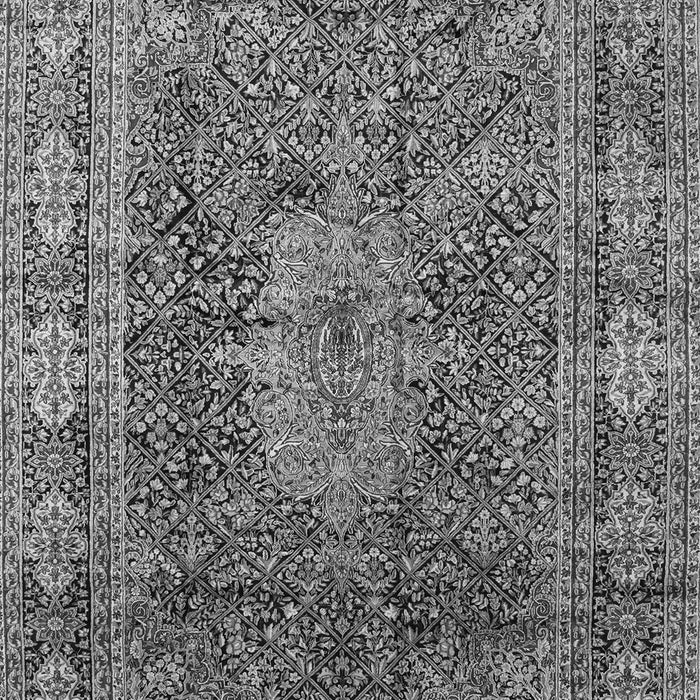 Serging Thickness of Machine Washable Medallion Gray Traditional Rug, wshtr135gry