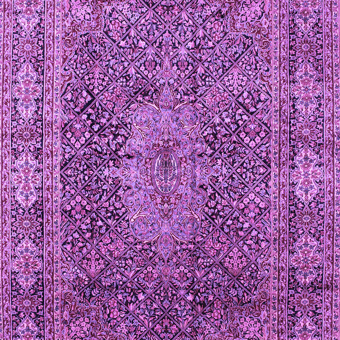 Machine Washable Medallion Purple Traditional Area Rugs, wshtr135pur