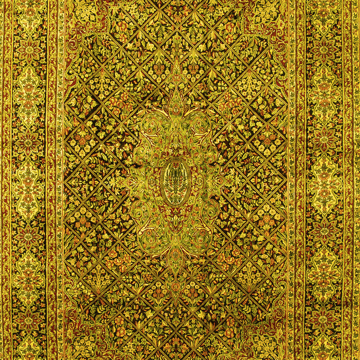 Medallion Yellow Traditional Rug, tr135yw