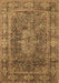 Medallion Brown Traditional Rug, tr135brn