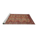 Sideview of Machine Washable Traditional Tomato Red Rug, wshtr1360