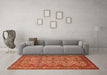 Machine Washable Persian Orange Traditional Area Rugs in a Living Room, wshtr1360org