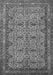 Serging Thickness of Machine Washable Persian Gray Traditional Rug, wshtr1360gry