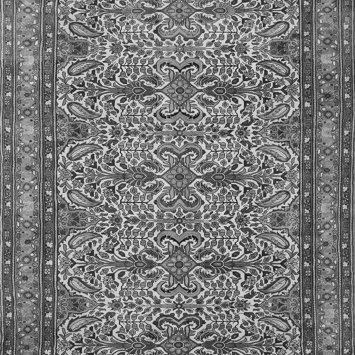 Serging Thickness of Machine Washable Persian Gray Traditional Rug, wshtr1360gry
