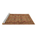 Sideview of Machine Washable Persian Brown Traditional Rug, wshtr1360brn