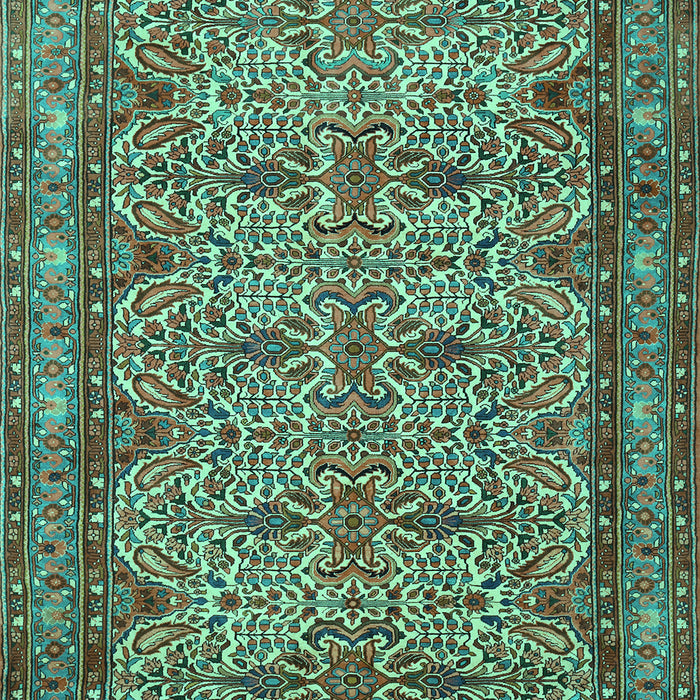 Machine Washable Persian Turquoise Traditional Area Rugs, wshtr1360turq