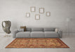 Machine Washable Persian Brown Traditional Rug in a Living Room,, wshtr1360brn