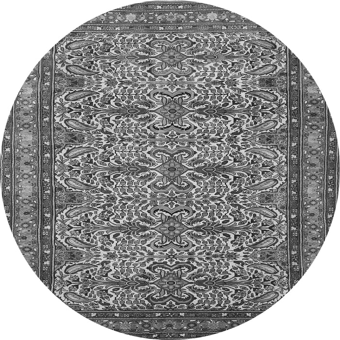 Machine Washable Persian Gray Traditional Rug, wshtr1360gry