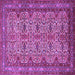 Square Persian Purple Traditional Rug, tr1360pur