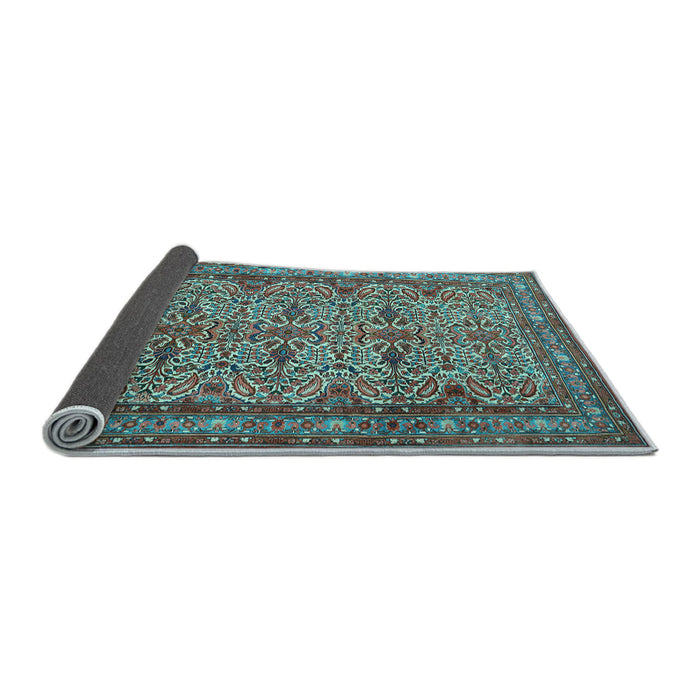 Sideview of Persian Light Blue Traditional Rug, tr1360lblu