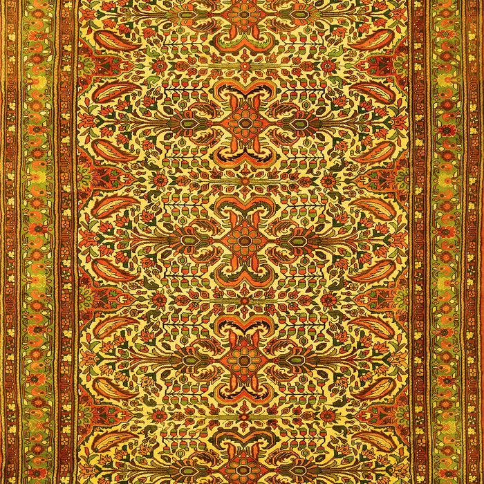 Machine Washable Persian Yellow Traditional Rug, wshtr1360yw