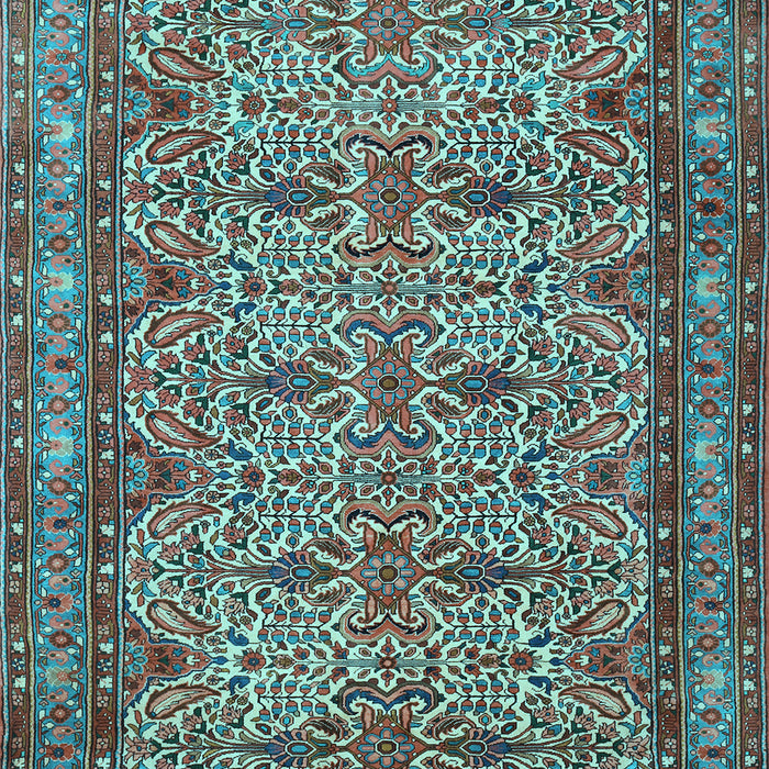 Machine Washable Persian Light Blue Traditional Rug, wshtr1360lblu