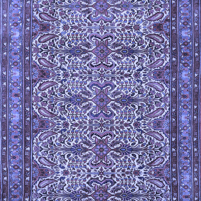 Machine Washable Persian Blue Traditional Rug, wshtr1360blu