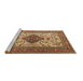 Sideview of Machine Washable Persian Brown Traditional Rug, wshtr1361brn