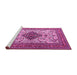 Sideview of Machine Washable Persian Pink Traditional Rug, wshtr1361pnk