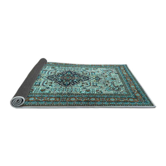 Sideview of Persian Light Blue Traditional Rug, tr1361lblu