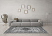 Machine Washable Persian Gray Traditional Rug in a Living Room,, wshtr1361gry