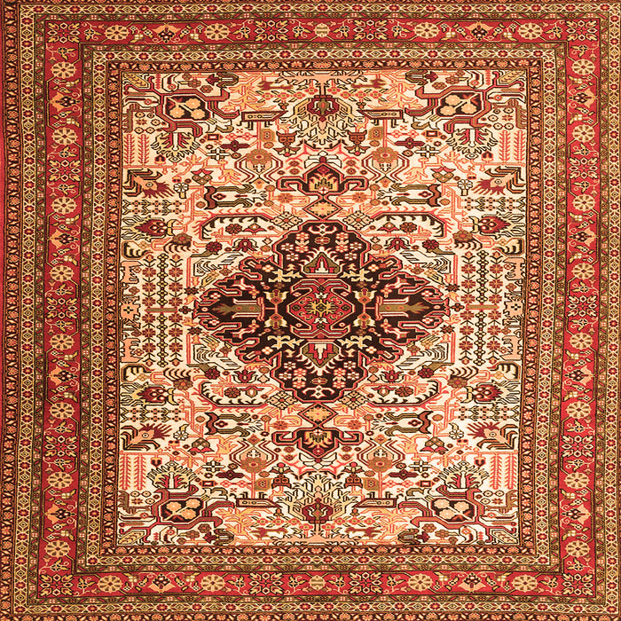 Serging Thickness of Persian Orange Traditional Rug, tr1361org