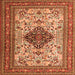 Serging Thickness of Persian Orange Traditional Rug, tr1361org