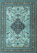 Machine Washable Persian Light Blue Traditional Rug, wshtr1361lblu