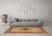 Machine Washable Persian Brown Traditional Rug in a Living Room,, wshtr1361brn