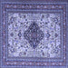 Square Persian Blue Traditional Rug, tr1361blu