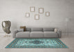 Machine Washable Persian Light Blue Traditional Rug in a Living Room, wshtr1361lblu