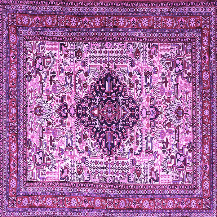 Square Persian Purple Traditional Rug, tr1361pur