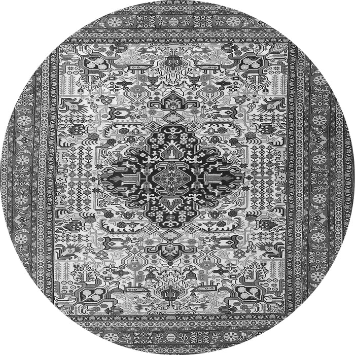 Machine Washable Persian Gray Traditional Rug, wshtr1361gry