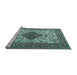 Sideview of Machine Washable Persian Light Blue Traditional Rug, wshtr1361lblu