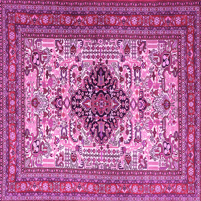 Square Persian Pink Traditional Rug, tr1361pnk
