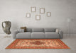 Machine Washable Persian Orange Traditional Area Rugs in a Living Room, wshtr1361org