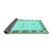 Sideview of Oriental Turquoise Traditional Rug, tr1362turq