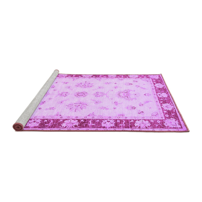 Sideview of Machine Washable Oriental Purple Traditional Area Rugs, wshtr1362pur