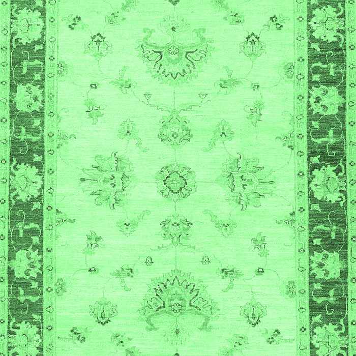 Machine Washable Oriental Emerald Green Traditional Area Rugs, wshtr1362emgrn