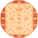 Machine Washable Oriental Orange Traditional Area Rugs, wshtr1362org