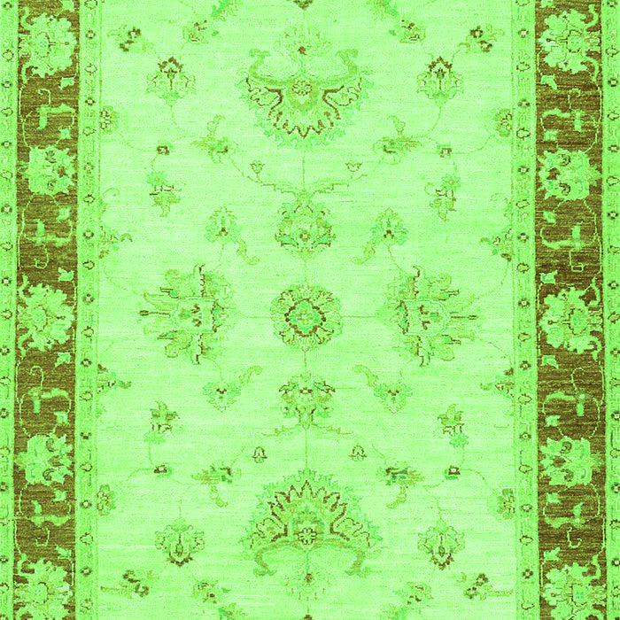 Serging Thickness of Machine Washable Oriental Green Traditional Area Rugs, wshtr1362grn