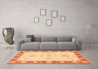 Machine Washable Oriental Orange Traditional Rug, wshtr1362org